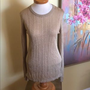 NWOT Michael Kors Gold Shimmer Sweater Sz. Lg.
